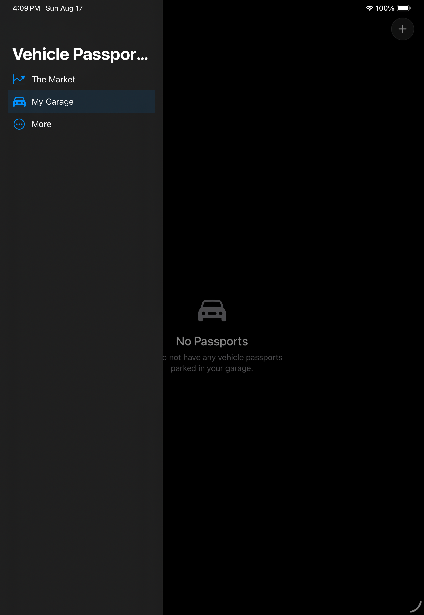 Main navigation view as rendered on iPad Pro 11-inch in portrait.